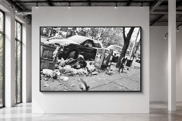 Mise en situation grand format — Tirage d'art noir et blanc Fortune 11, New York City, PRLXY
