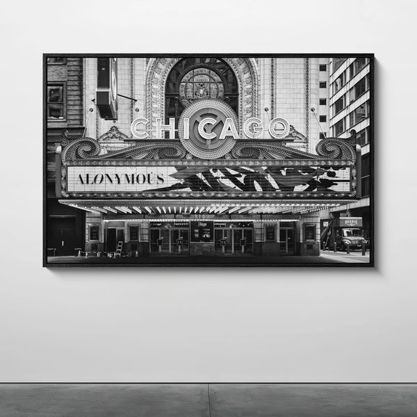 Mise en situation — Tirage d'art noir et blanc Fortune 17, Chicago, PRLXY