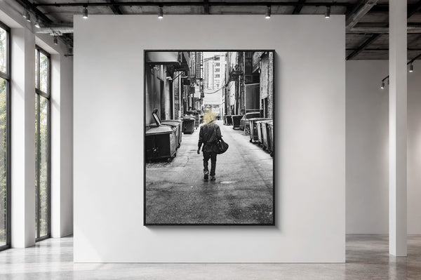 Mise en situation grand format — Tirage d'art noir et blanc Fortune 1, Chicago, PRLXY