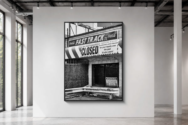 Mise en situation grand format — Tirage d'art noir et blanc Fortune 3, Chicago, PRLXY
