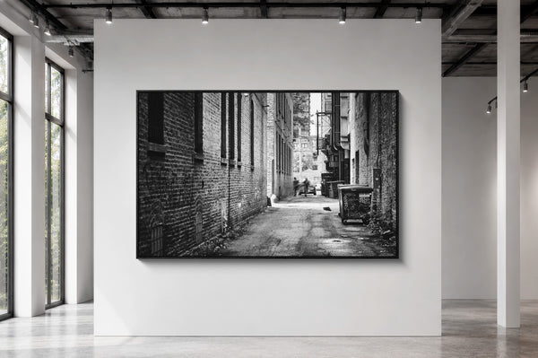 Mise en situation grand format — Tirage d'art noir et blanc Fortune 7, Chicago, PRLXY