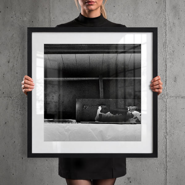 Mise en situation — Tirage d'art noir et blanc Rough Street 35, Chicago, PRLXY
