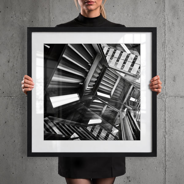 Mise en situation — Tirage d'art noir et blanc Inner City 12, Chicago, PRLXY