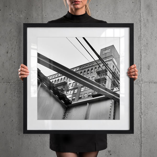 Mise en situation — Tirage d'art noir et blanc Inner City 17, Chicago, PRLXY