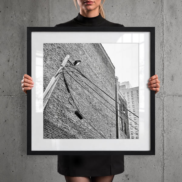 Mise en situation — Tirage d'art noir et blanc Inner City 18, Chicago, PRLXY