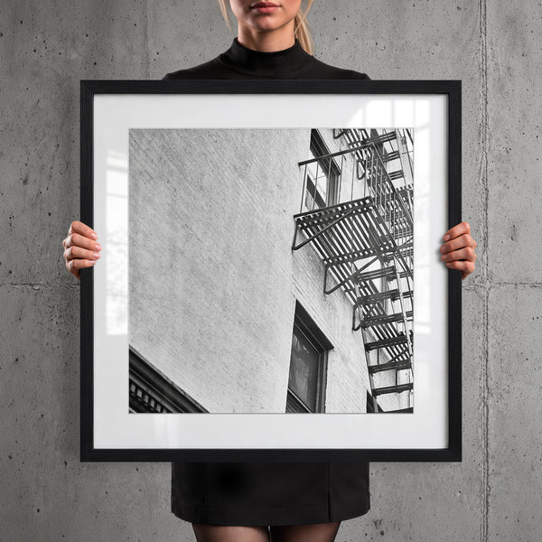 Mise en situation — Tirage d'art noir et blanc Inner City 22, New York City, PRLXY