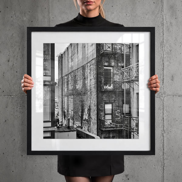 Mise en situation — Tirage d'art noir et blanc Inner City 23, New York City, PRLXY
