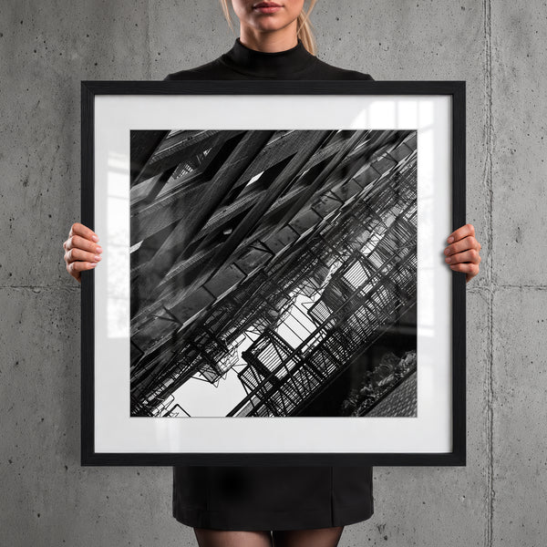 Mise en situation — Tirage d'art noir et blanc Inner City 3, Chicago, PRLXY