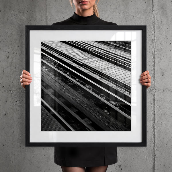 Mise en situation — Tirage d'art noir et blanc Inner City 6, Chicago, PRLXY