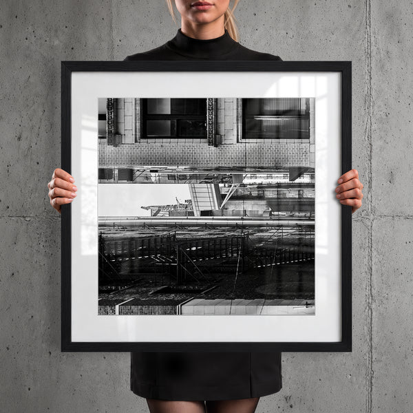 Mise en situation — Tirage d'art noir et blanc Inner City 7, Chicago, PRLXY