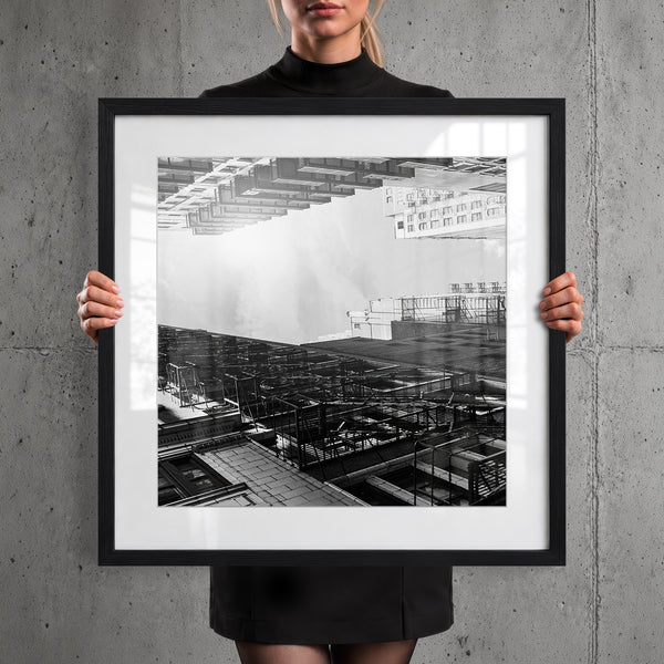 Mise en situation — Tirage d'art noir et blanc Inner City 8, Chicago, PRLXY