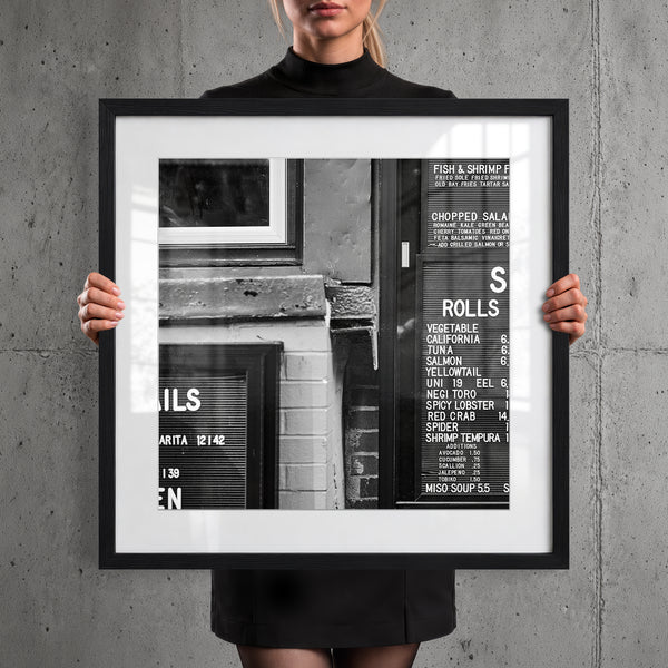 Mise en situation — Tirage d'art noir et blanc Rough Street 20, New York City, PRLXY